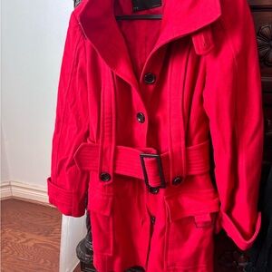 Zara Vibrant Red Trench Coat